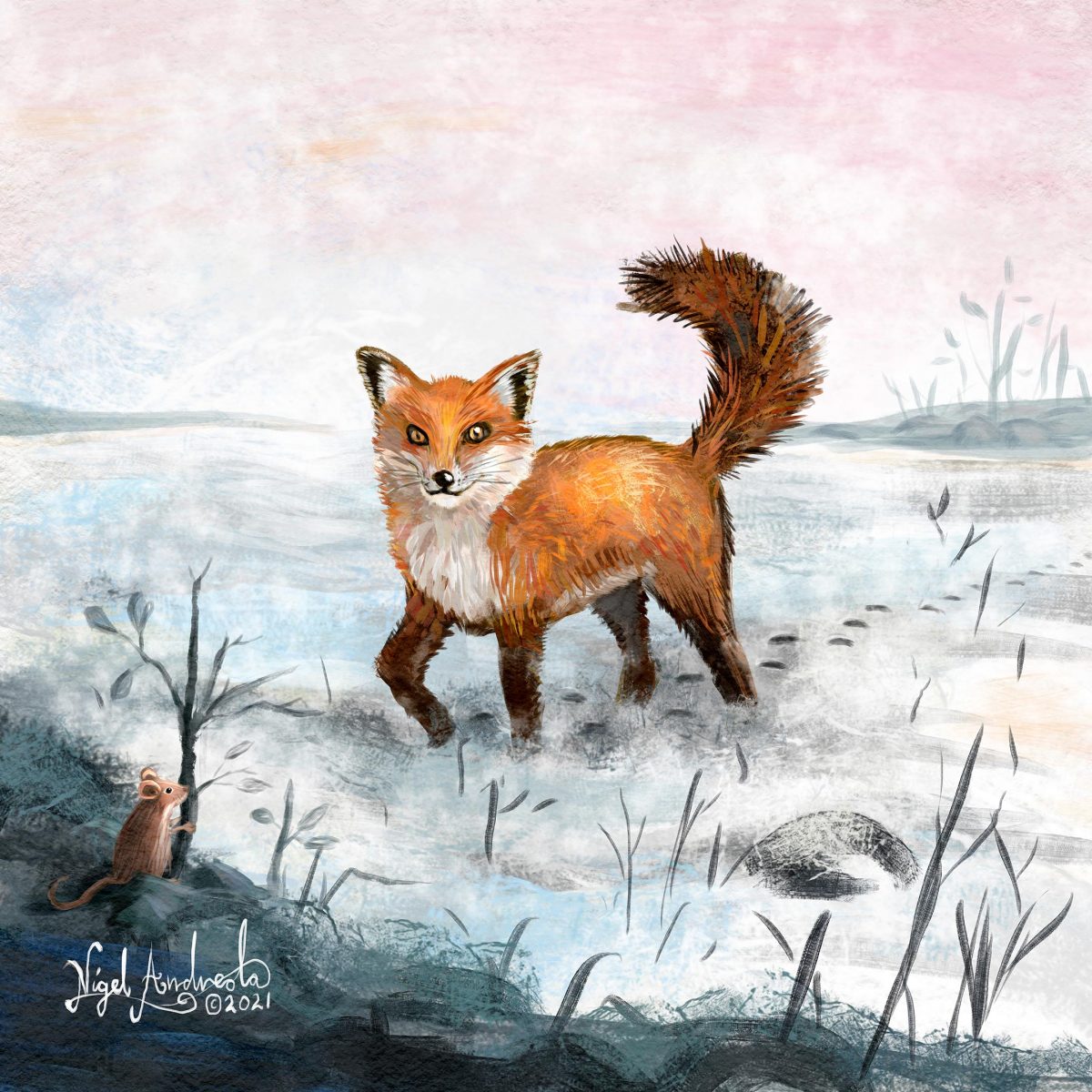 Fox Tracks album cover by Nigel Andreola